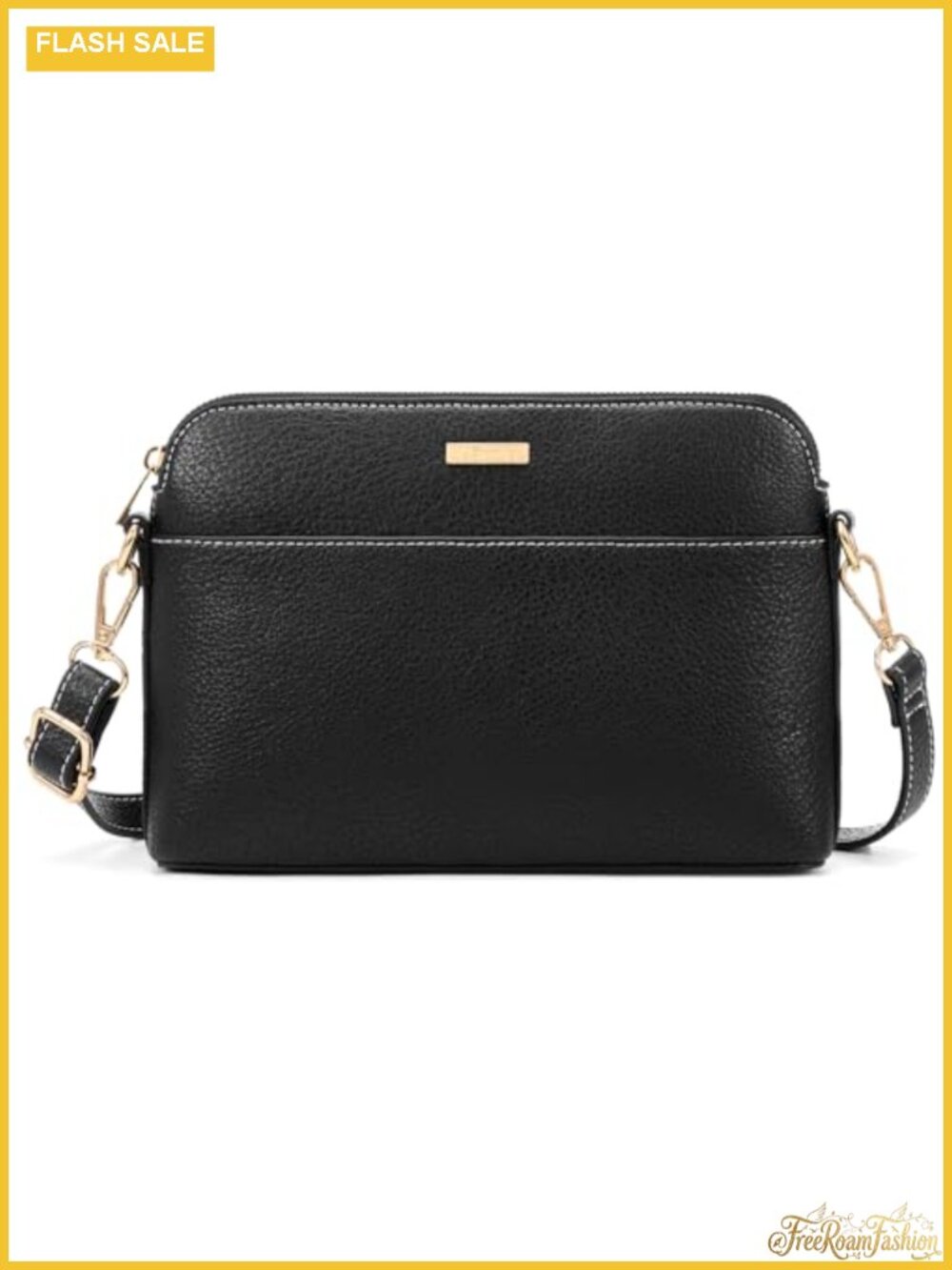 Vegan Leather Crossbody Bag Adjustable Strap Travel Purse